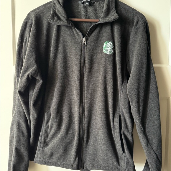 Starbucks Tops - Starbucks Charcoal Zip-Up Jacket